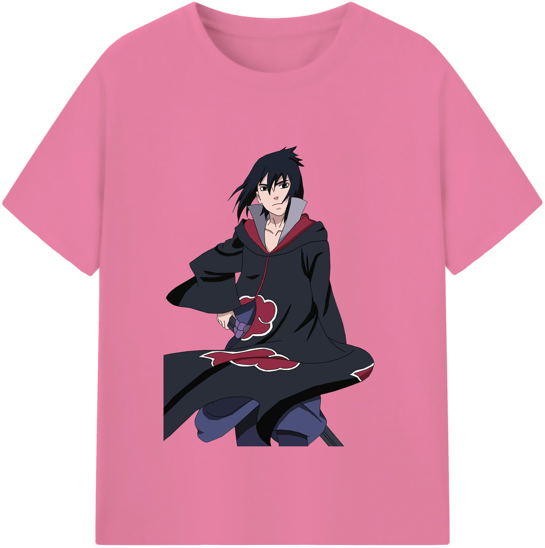 （画像用） NARUTO -ナルト- うちは サスケ Uchiha Sasuke 綿100％半袖Tシャツ（フロントプリント）